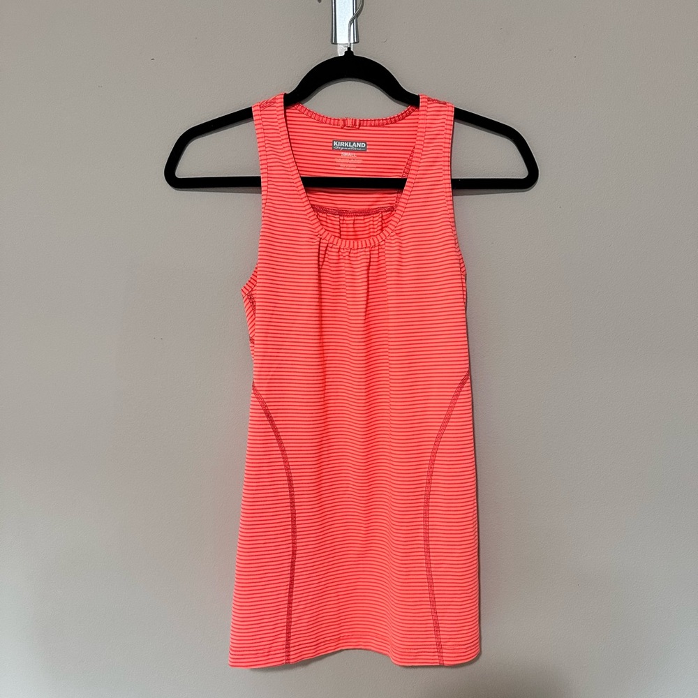 Kirkland Signature Striped Coral Tank Top